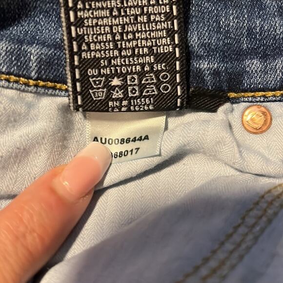 7 for All Mankind Josefina Skinny Button Fly Ankle Jeans Size 24 - Picture 9 of 12